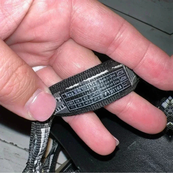 Teva Arrabelle Aztec Cork Wedge Sandals Women’s Size 11 Black - Picture 7 of 7